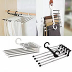 *Restock/Price Drop* - 5in1 Rotating Foldable Stainless Steel Pipes Clothes Hanger with Shopper Packing