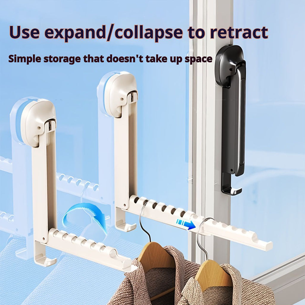 *New Multipurpose Self Adhesive *Foldable _3 Steps_* Wall Clothes Hanger (Mix/Random colour)