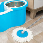 *Spin Mop - Easy Spin Magic Mop Set - 360 Degree Microfiber Mop Head Home Clean Tool* 
 

 *( Steel Bucket🤩 )_*