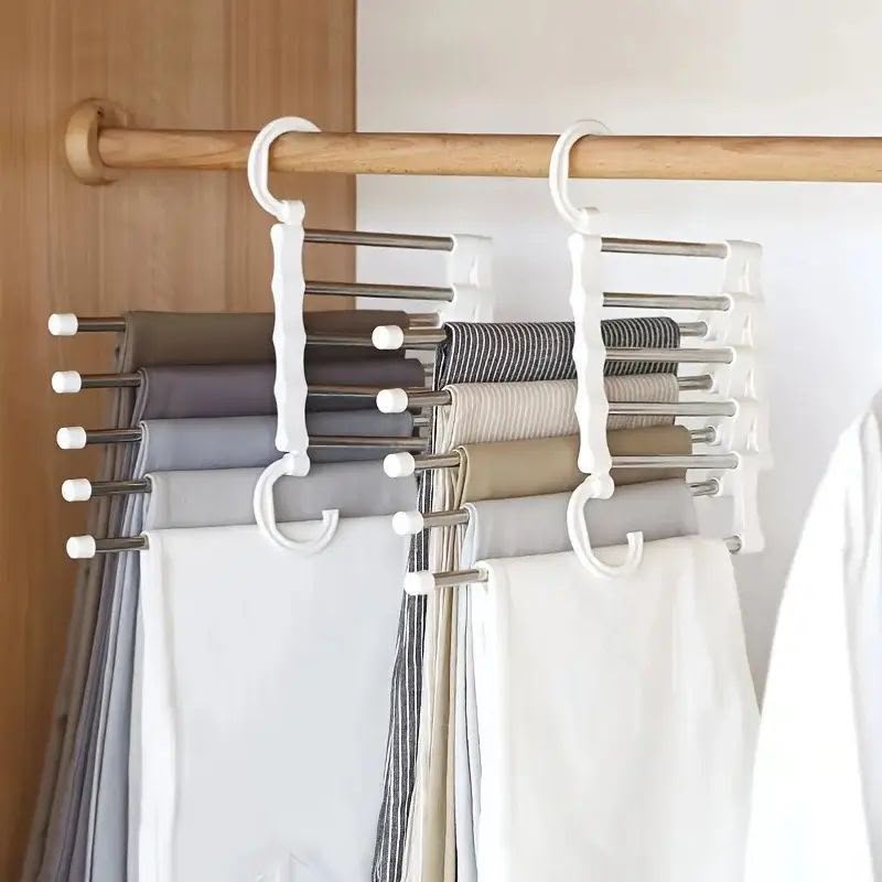 *Restock/Price Drop* - 5in1 Rotating Foldable Stainless Steel Pipes Clothes Hanger with Shopper Packing