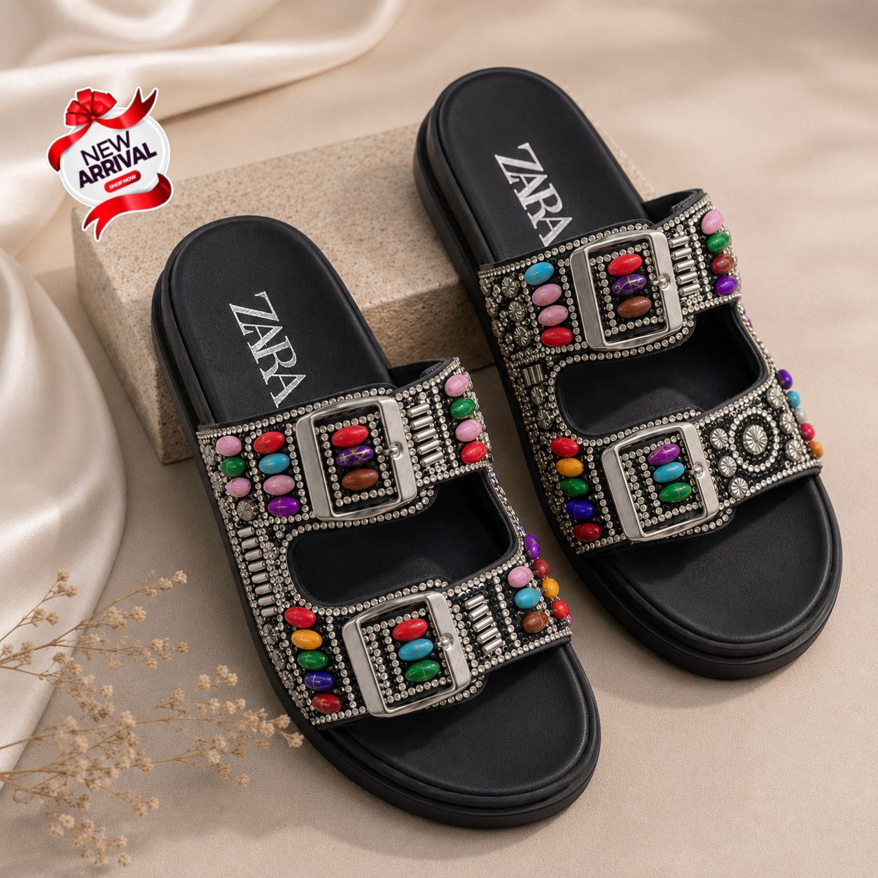 🎀 Zara Premium Quality Comfortable Slippers For Girls 🎀
✨Size : `36-37-38-39-40-41`
✨ Imported Upper
✨*Medicated PU Sole*
✨With Brand Box 📦