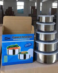 5-piece food storage container with lid, suitable for storing vegetables, fruits, and kitchen supplies