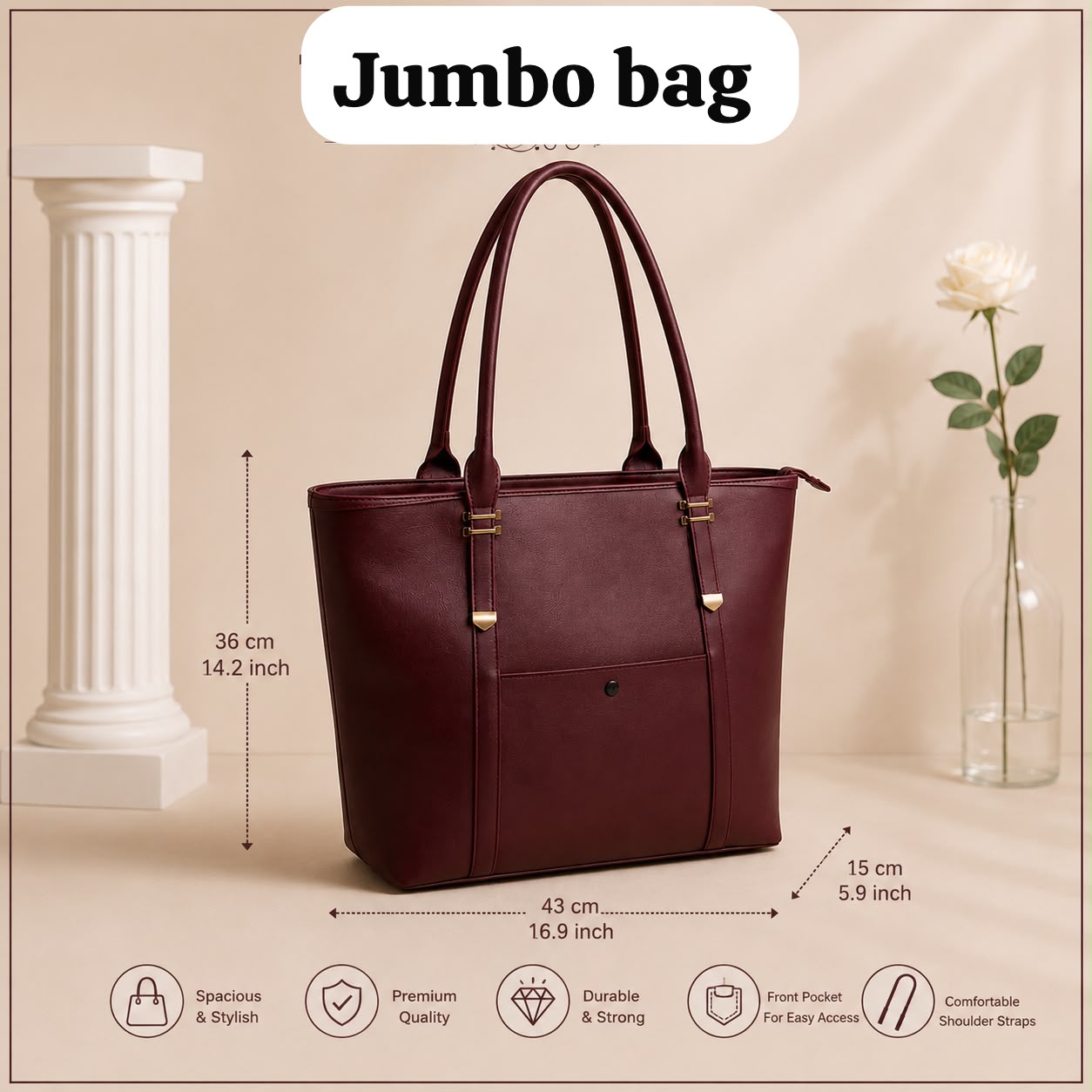 Perfect for university, office, shopping & daily use.
Carry style with confidence —  💼✨