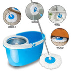*Spin Mop - Easy Spin Magic Mop Set - 360 Degree Microfiber Mop Head Home Clean Tool* 
 

 *( Steel Bucket🤩 )_*