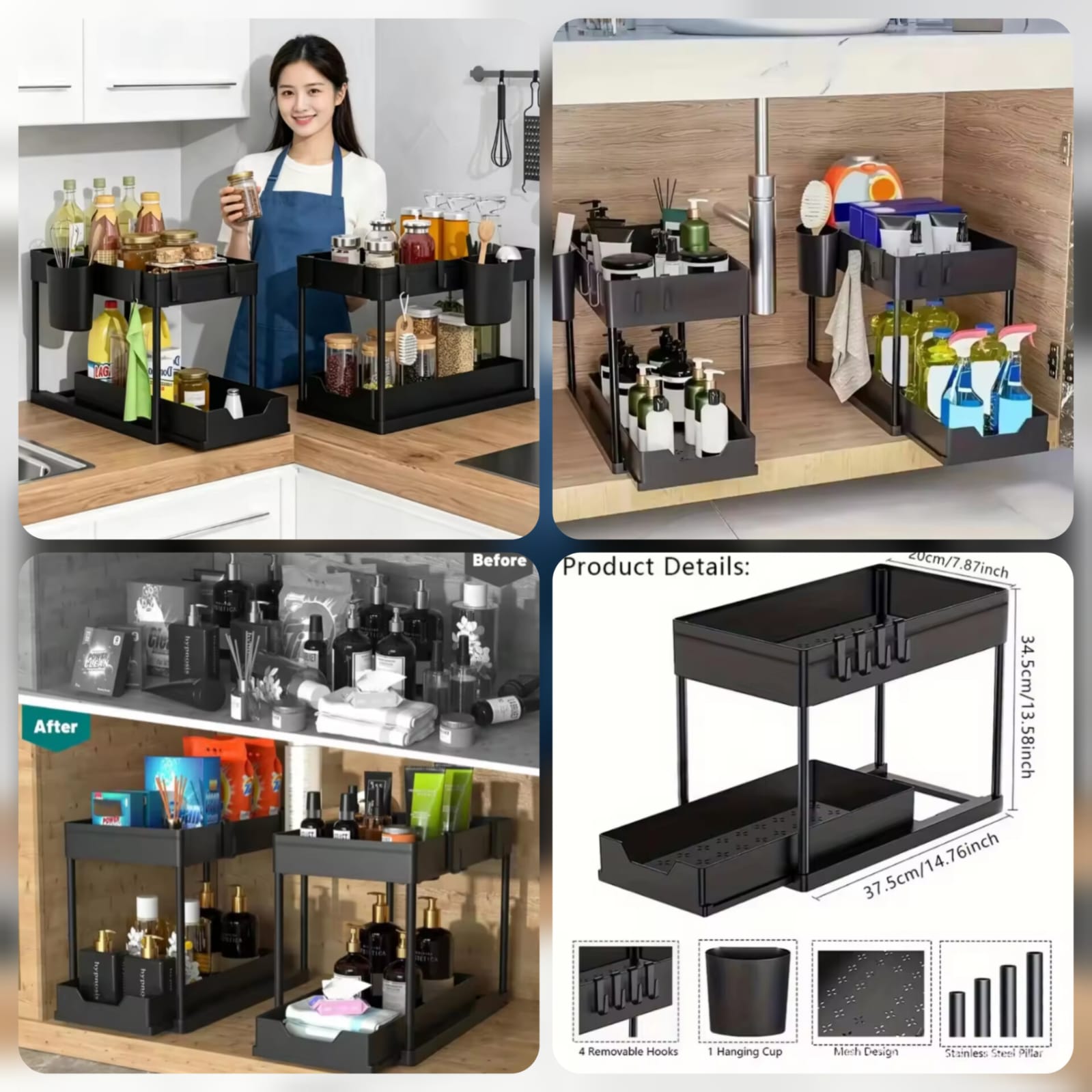 *2Layer Seasoning Spice Rack*
 Premium Quality