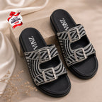 🎀 Zara Premium Quality Comfortable Slippers For Girls 🎀
✨Size : `36-37-38-39-40-41`
✨ Imported Upper
✨*Medicated PU Sole*
✨With Brand Box 📦