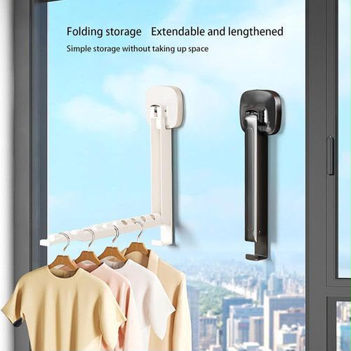 *New Multipurpose Self Adhesive *Foldable _3 Steps_* Wall Clothes Hanger (Mix/Random colour)