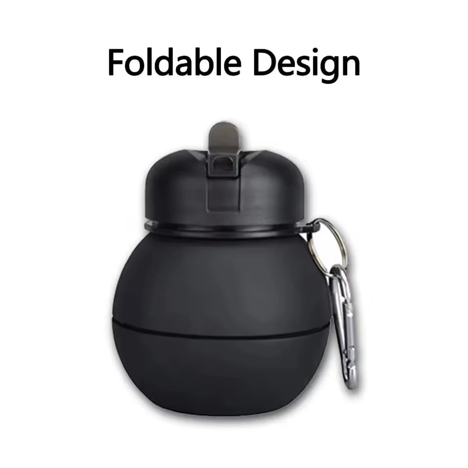 New invention silicon foldable Sports Billiards Ball Water Bottle