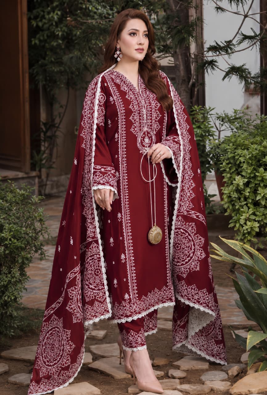 PARTY SUIT WORN BY NEELUM MUNIR
Unstitch Replica

FABRIC
Shirt: ORGANZA
Dupatta: NET
Trouser: MALAI