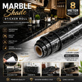 White and black Marble Shade 800cm by 45cm 🔥 *8 Meter* Big Size Sticker Roll